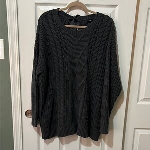Torrid Grey Cable Knit Sweater